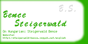 bence steigerwald business card